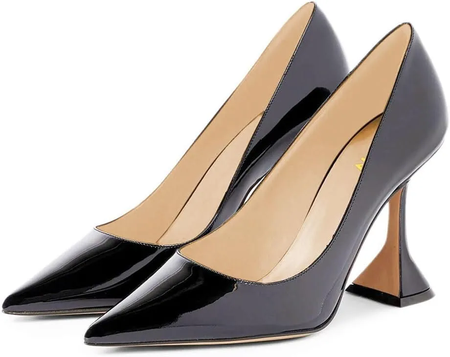 Special Kitten High Heel Shoe for Party Prom Dress proboscis drawing Lady Size 4-16 US YDN Women Pointed Toe Slip on Pumps 