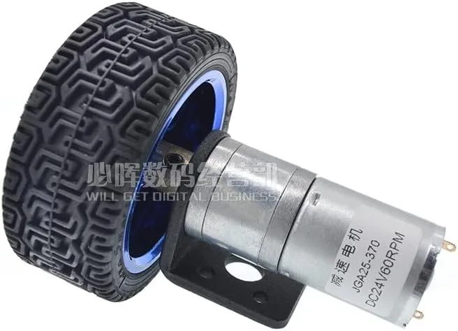 (Speed(RPM): 12rpm$ Voltage(V): 24v) 25ga-370 Car Model Special Smart distinct rebel Greek commercial Car Set Motor Bracket Coupling 65mm Wheel Model - Dc Motor - - 