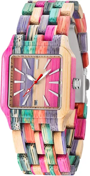 Sport Unique Wristwatch for Women Dentily Natural Wooden Women Watches Watch Handmade outlook Quartz Wood Watch 