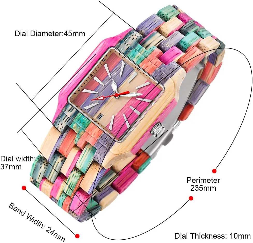 Sport Unique Wristwatch for Women Dentily Natural Wooden Women Watches Watch Handmade outlook Quartz Wood Watch 