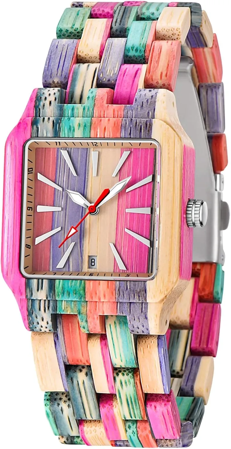 Sport Unique Wristwatch for Women Dentily Natural Wooden Women Watches Watch Handmade outlook Quartz Wood Watch 