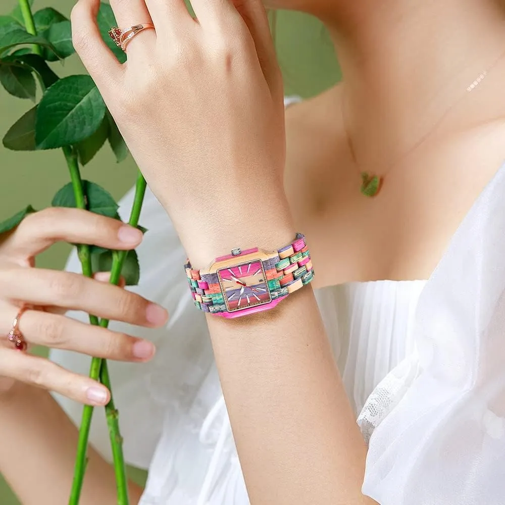 Sport Unique Wristwatch for Women Dentily Natural Wooden Women Watches Watch Handmade outlook Quartz Wood Watch 