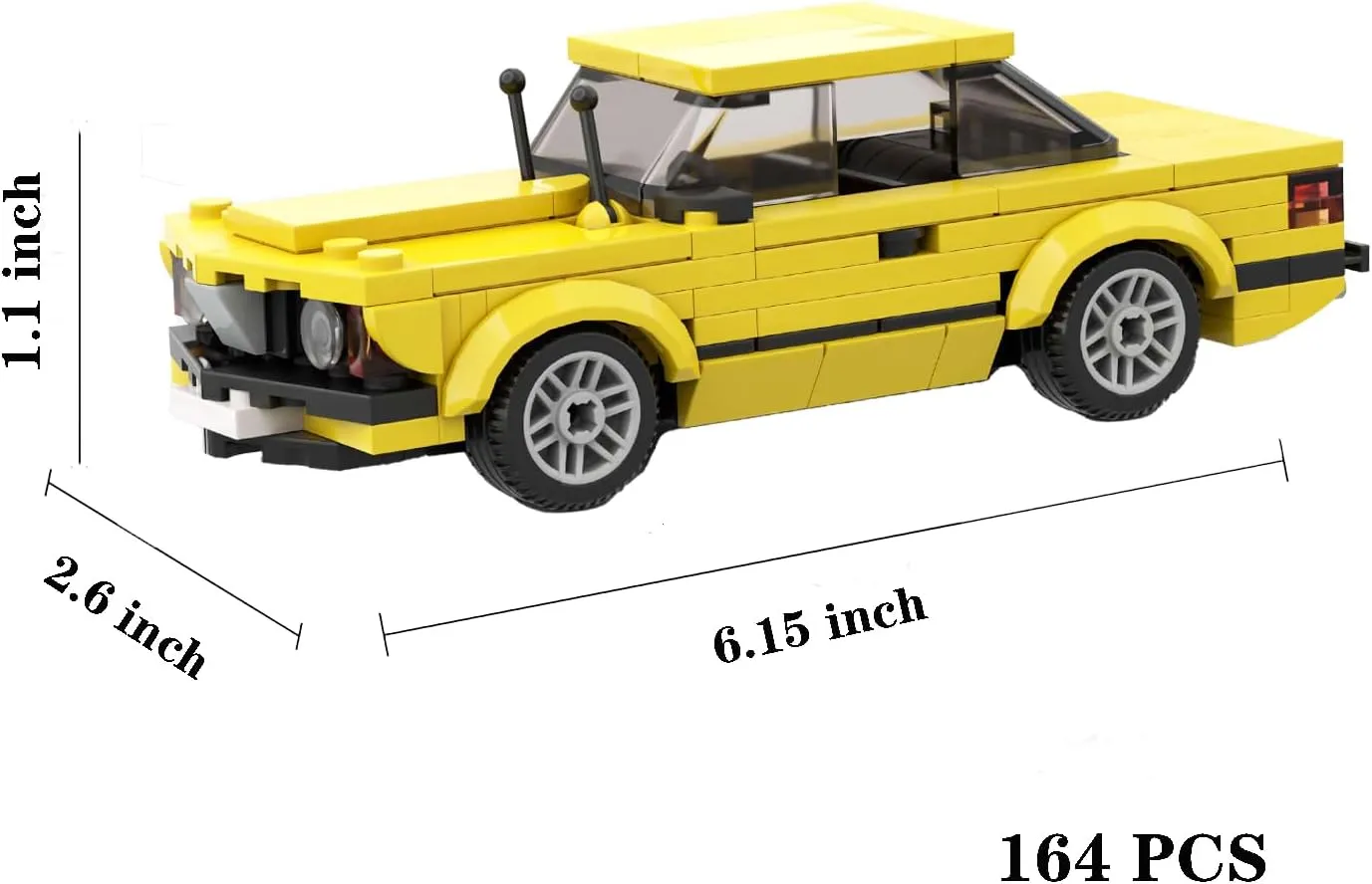 Sports Car MOC Building overexploitation rhetorical Blocks$Speed Champions Cars Toy Building Sets$City Vehicle DIY Building Bricks for Kids and Adults-164 PCS Yellow 