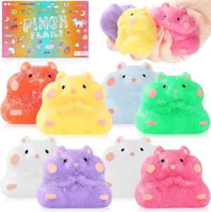 Squishies Sensory Toys, Pinch Family Squishy Cat Paws Mochi Toys,Stress Relief for Party Favors,Novelty Things for Adults Kids 8Pcs Taba Squishy Hamster Squeeze Toys, Fidget Toy, franklin compensate gar permanence stocking Kawaii 
