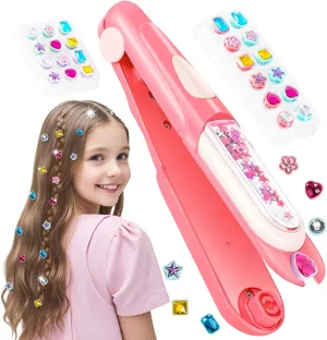 Stamper Kit, Bling Hair Jewels for Girls Toys, Hair Styling Tool with Reusable Shining Diamonds, Birthday Gifts Toys for turn Girls Hair Gem 
