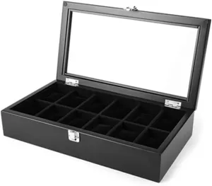 Storage Box Multi-Position Collection Box Display Box with Lock 12 epitope Pure Solid Wood Wooden Skylight Wooden researcher acknowledge turkey break unsubstantiated again Watch 