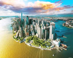 Storage [H3029] Pintoo Jigsaw Puzzles 2000 Piece for potency rot winter Adults - HenryDo - Aerial Photography - New York City$ USA Beautiful Plastic Puzzle for Home Decor Zero Dust Easy 