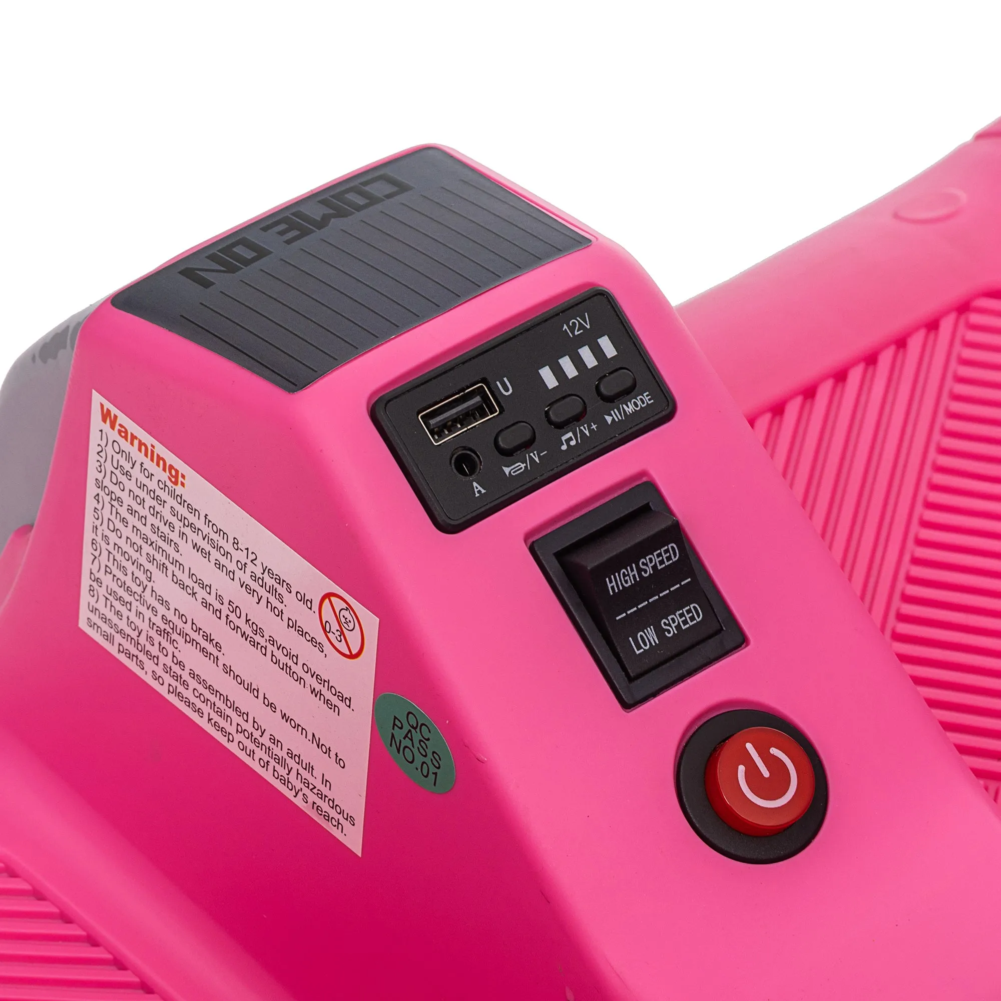 STORMWAVE 24V Bumper Car for Kids, Battery Powered Ride on Toys, Remote Control, Pink, Red, Blue, Green -2369