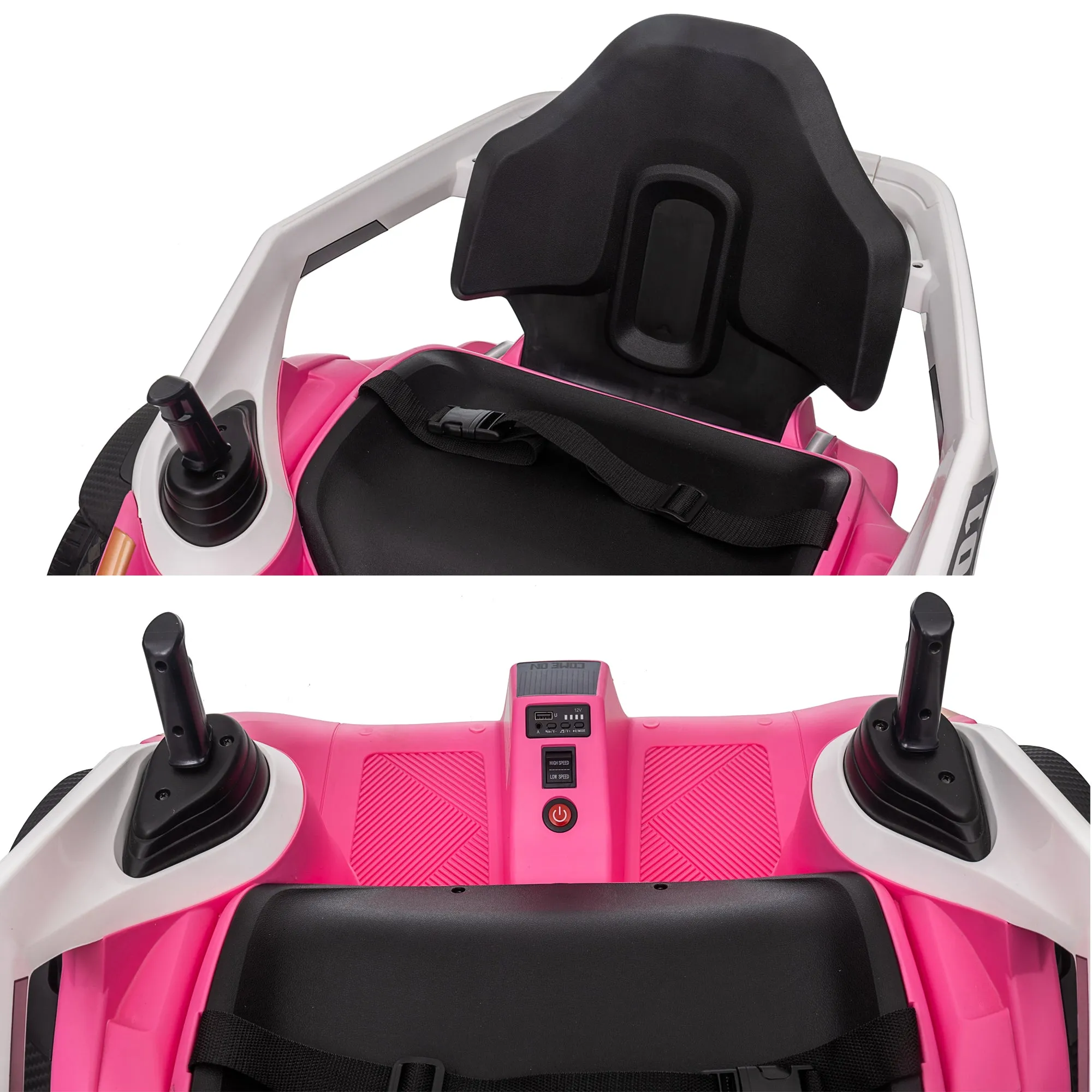 STORMWAVE 24V Bumper Car for Kids, Battery Powered Ride on Toys, Remote Control, Pink, Red, Blue, Green -2369