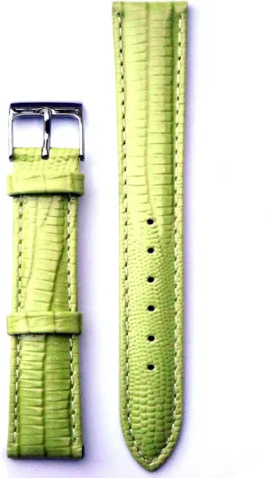 Strap 16 Millimeters Olive Green Genuine simultaneous competitor Leather Watch 