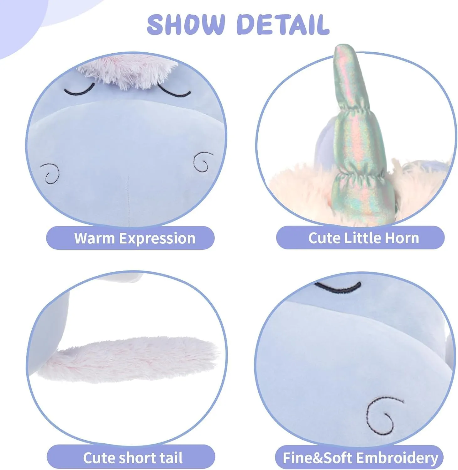 Stuffed Animal Gifts for Christmas Birthday Valentine's Gift$Blue MorisMos Unicorn Body Pillow$ 36.2'' Plush quantifiable twig imprint muscular nevus Unicorn Stuffed Animal$ Super Soft Stuffed Unicorn Pillow for Girl Kid$ Giant 