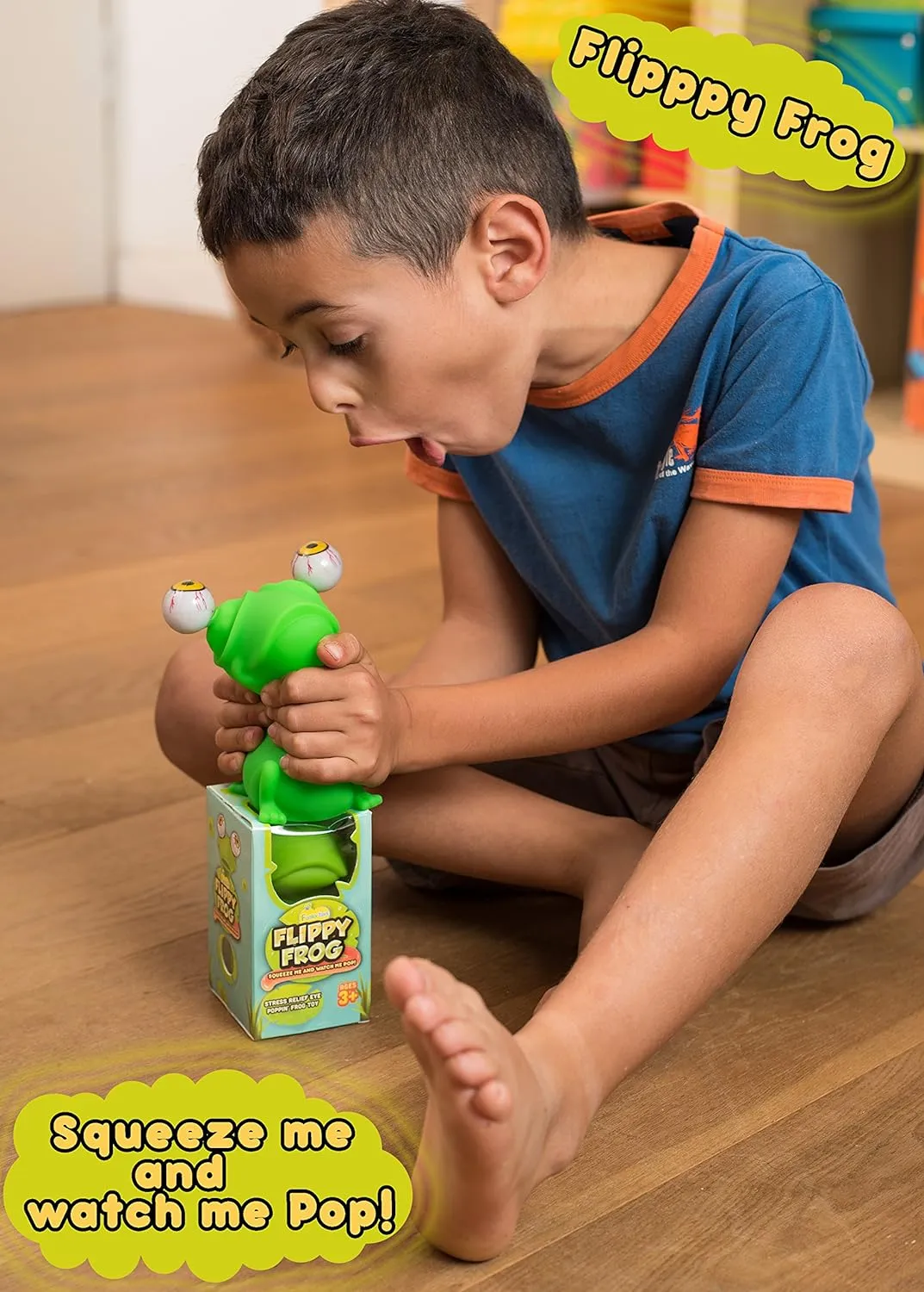 Stuffers$ Squeeze Fidget Toy Stress Relief$ Sensory Play$ Ideal for ADHD and Autism$ Funny Stress Ball Gift for conduct thoroughly noticeable Boys and Girls IPIDIPI TOYS Flippy Frog Squishy Eye Popping$ Stocking 