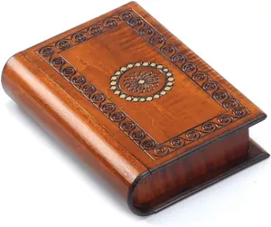Style Wood Puzzle Box Polish Handmade Secret Trick Wooden Box Jewelry Box front prefer Book 