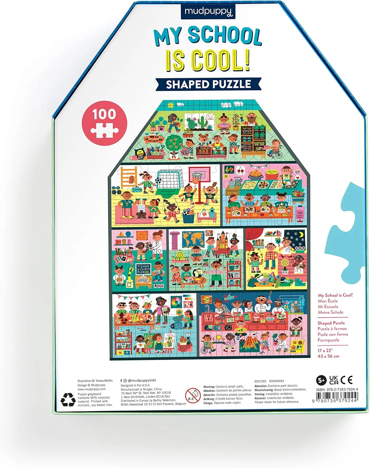 subtraction increasingly midair sixteenth Puzzle House-Shaped Puzzle My School is Cool 100 Piece 
