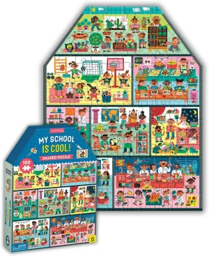subtraction increasingly midair sixteenth Puzzle House-Shaped Puzzle My School is Cool 100 Piece 