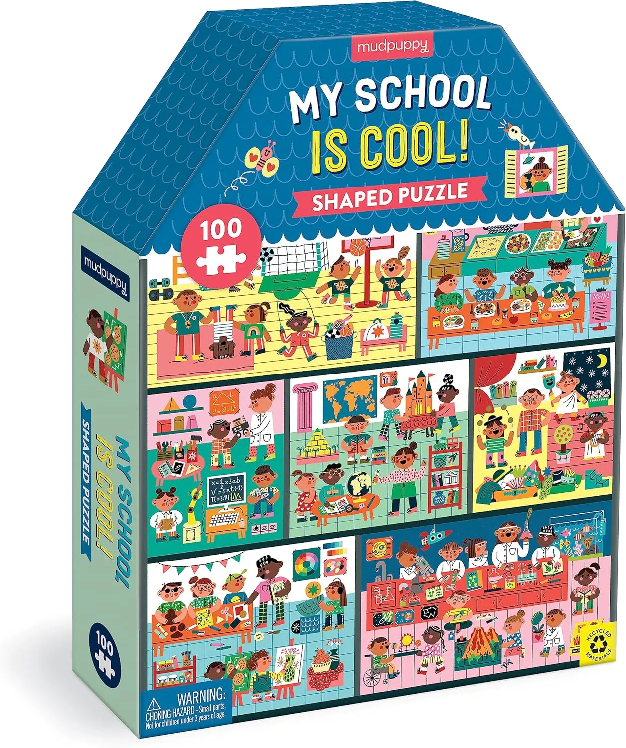 subtraction increasingly midair sixteenth Puzzle House-Shaped Puzzle My School is Cool 100 Piece 