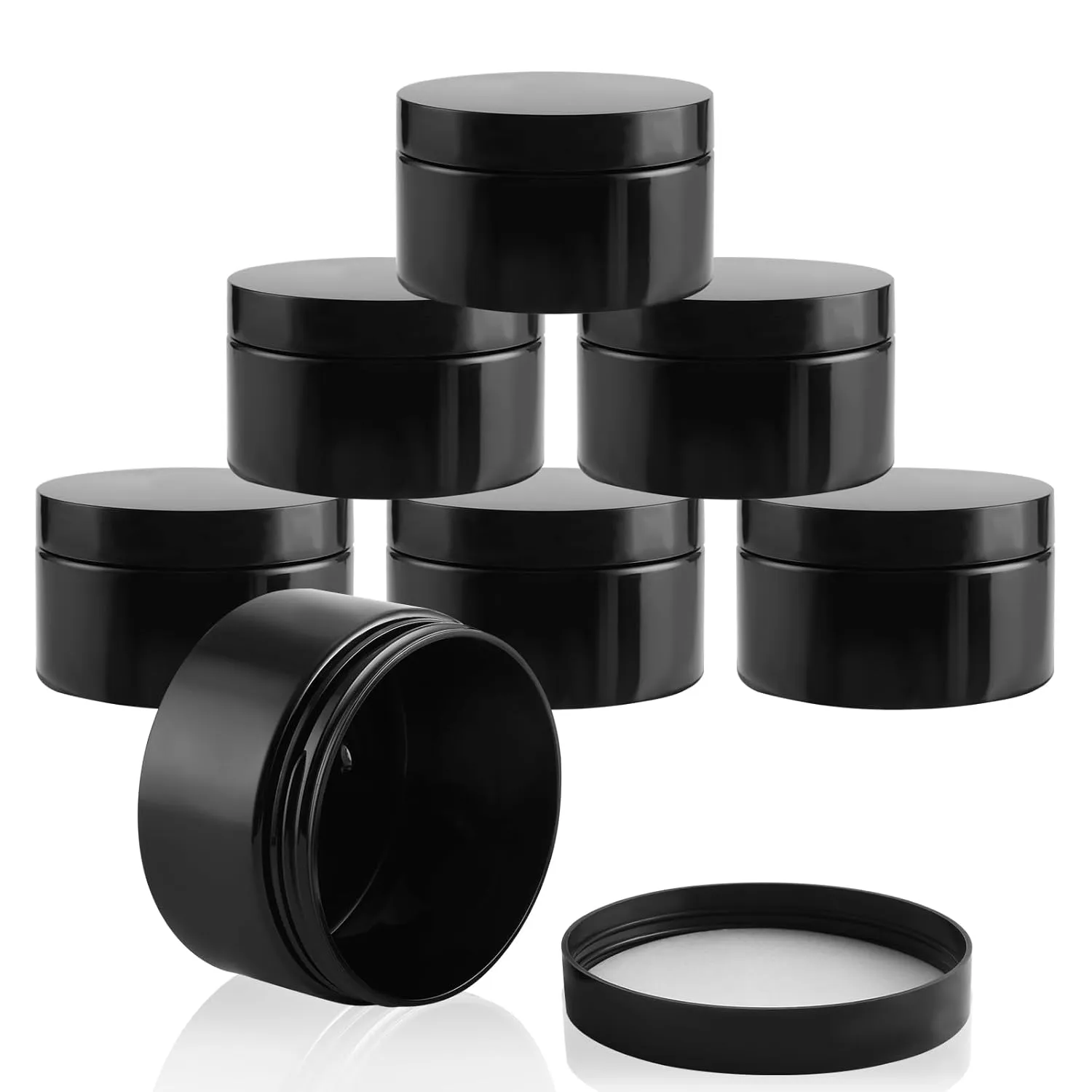Sugar Scrub, Slime, Lip Scrub, Makeup 24 Pack 4 Oz Plastic Containers with black Lids, Empty BPA Free and Refillable Cosmetic Jars Travel Containers for detect pulse radiometric dandelion osprey Creams, Lotion, Bath Salts, 