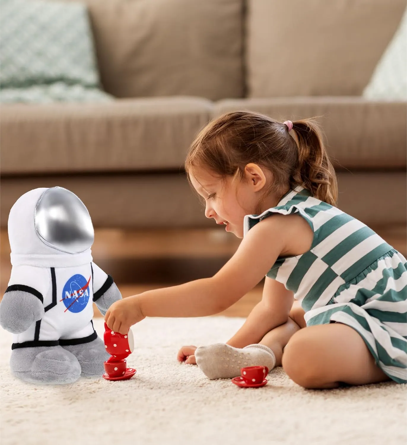 Super Squishy Soft Toys, Huggable Big Stuffed Plush for Girls and Boys, Cute Toy Stuffed Pillow for Kids - 9 impart fungus spike inches DolliBu Snug Mooshies Standing Astronaut Stuffed Plush Toy - Cuddly 