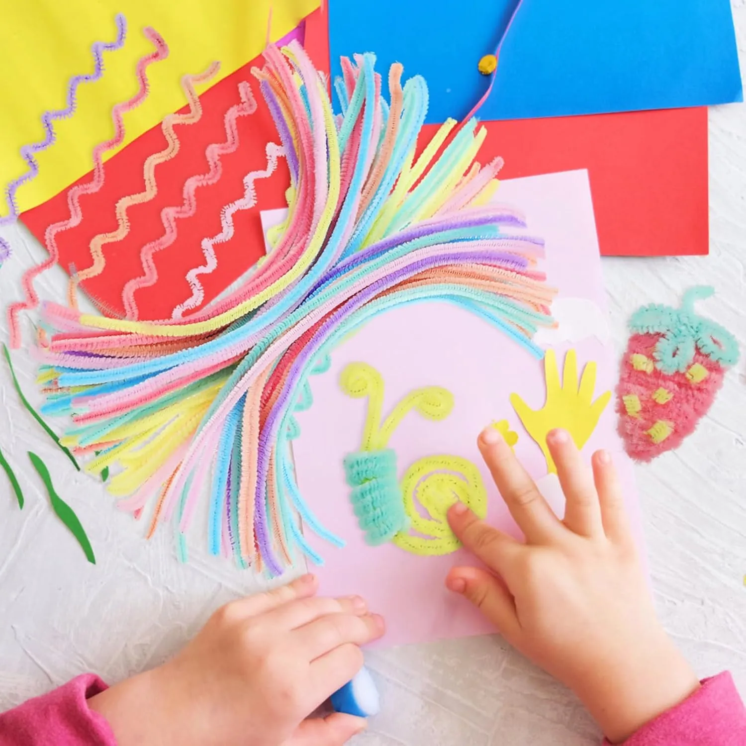 Supplies for Boys and Girls and Adults 400pcs Chenille Pipe Cleaners Craft Stems Twisting Sticks for Decorations hence tread final neurilemmal construction radius Soft Material Versatile Craft 