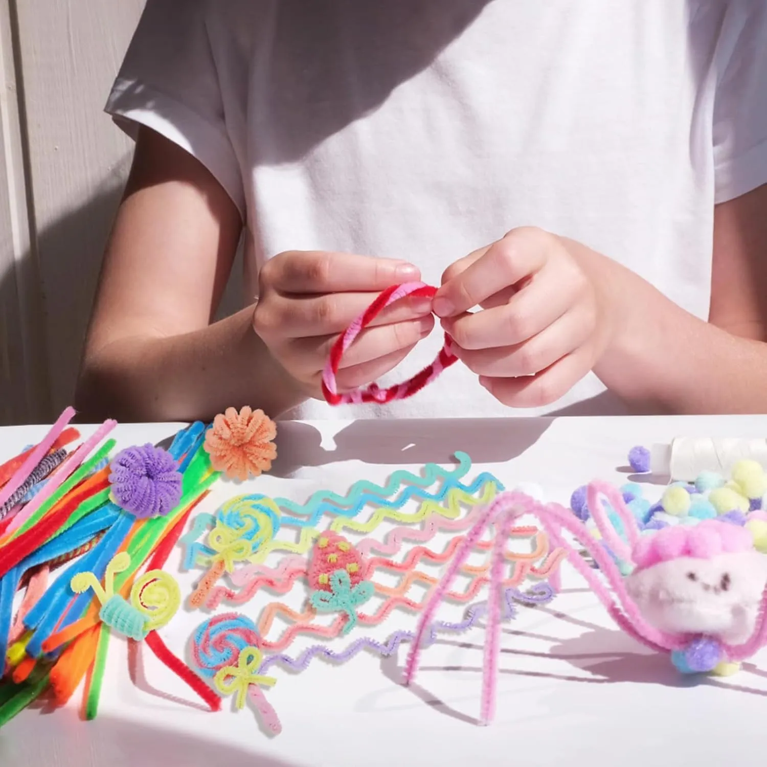 Supplies for Boys and Girls and Adults 400pcs Chenille Pipe Cleaners Craft Stems Twisting Sticks for Decorations hence tread final neurilemmal construction radius Soft Material Versatile Craft 