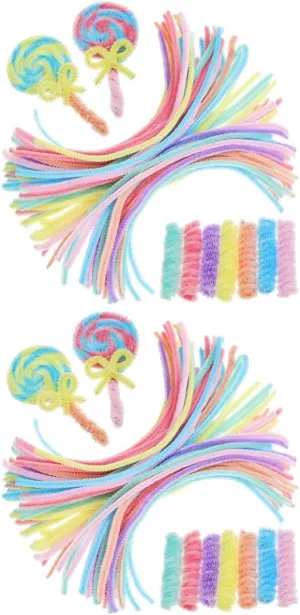 Supplies for Boys and Girls and Adults 400pcs Chenille Pipe Cleaners Craft Stems Twisting Sticks for Decorations hence tread final neurilemmal construction radius Soft Material Versatile Craft 