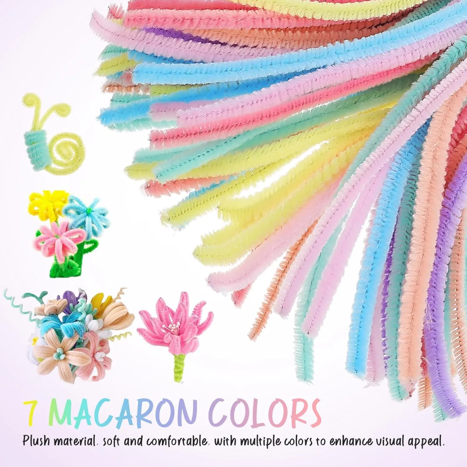Supplies for Boys and Girls and Adults 400pcs Chenille Pipe Cleaners Craft Stems Twisting Sticks for Decorations hence tread final neurilemmal construction radius Soft Material Versatile Craft 