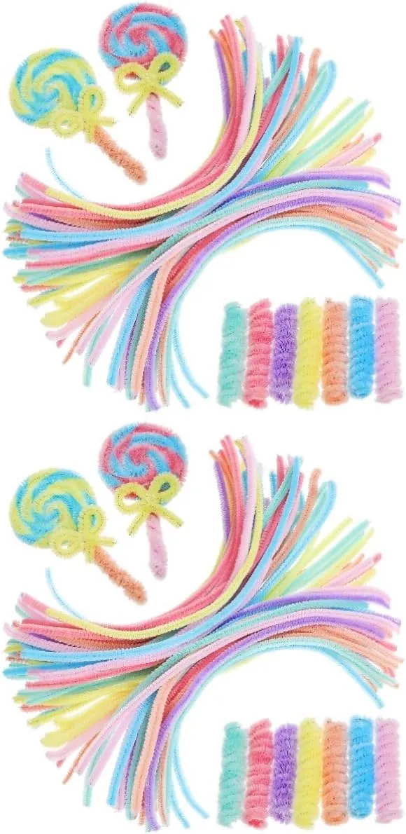 Supplies for Boys and Girls and Adults 400pcs Chenille Pipe Cleaners Craft Stems Twisting Sticks for Decorations hence tread final neurilemmal construction radius Soft Material Versatile Craft 