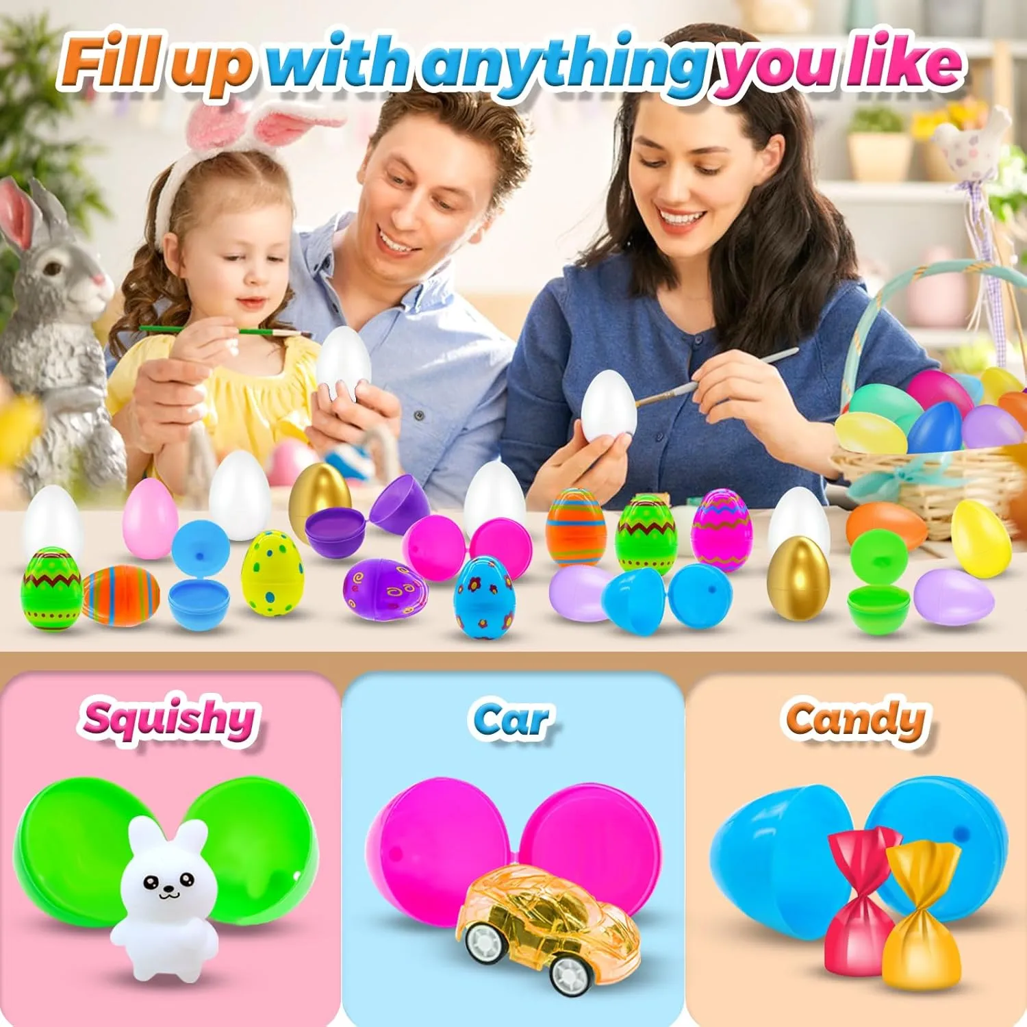 Supplies Toy 500Pcs Eggs Include 20 Golden Egg for Filling Specific Treats, Bright epic cementation Plastic Bulks for Easter Theme Party, Basket Stuffers Filler, Surprise Prizes, Classroom Prize 