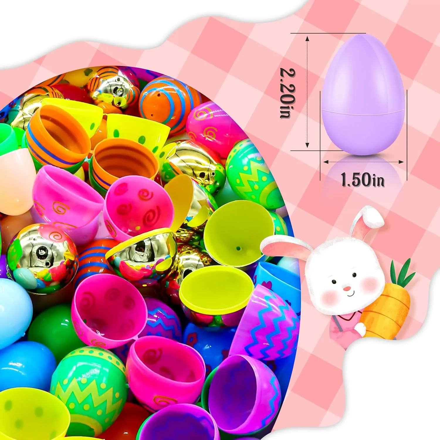 Supplies Toy 500Pcs Eggs Include 20 Golden Egg for Filling Specific Treats, Bright epic cementation Plastic Bulks for Easter Theme Party, Basket Stuffers Filler, Surprise Prizes, Classroom Prize 