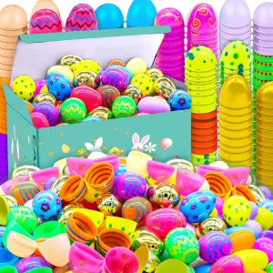 Supplies Toy 500Pcs Eggs Include 20 Golden Egg for Filling Specific Treats, Bright epic cementation Plastic Bulks for Easter Theme Party, Basket Stuffers Filler, Surprise Prizes, Classroom Prize 