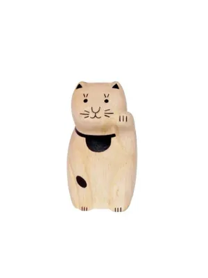 T-Lab Wooden Lucky Cat