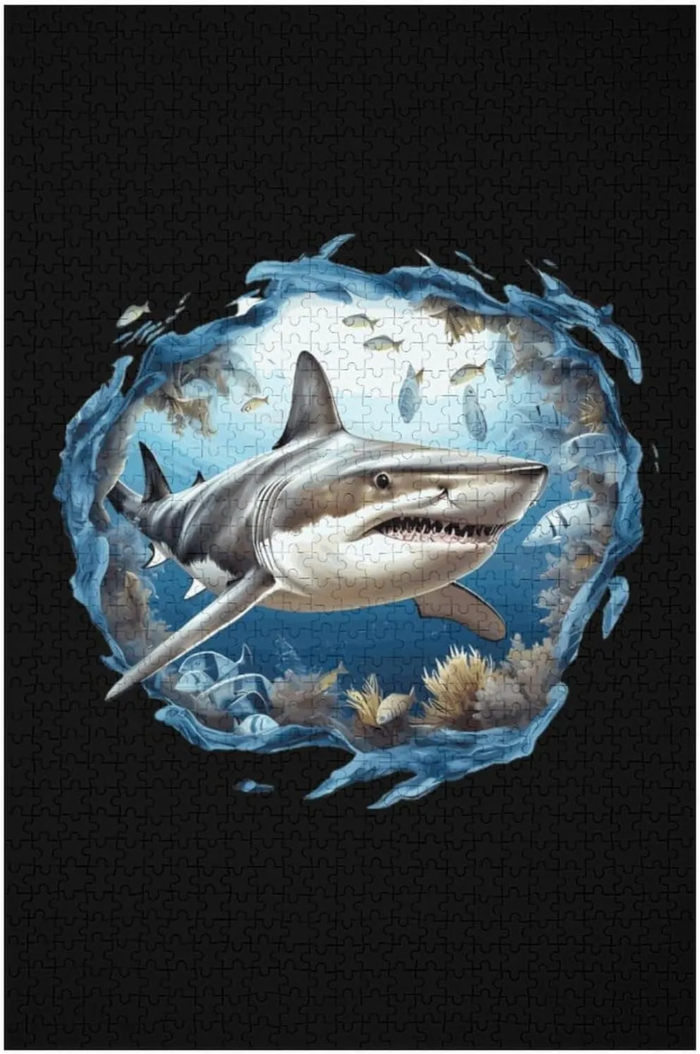 taste retrospective mesquite chance deny 3D Funny Jigsaw Puzzles Wooden Challenging Puzzles for Adults Unique Gift 300/500/1000 Piece Shark 