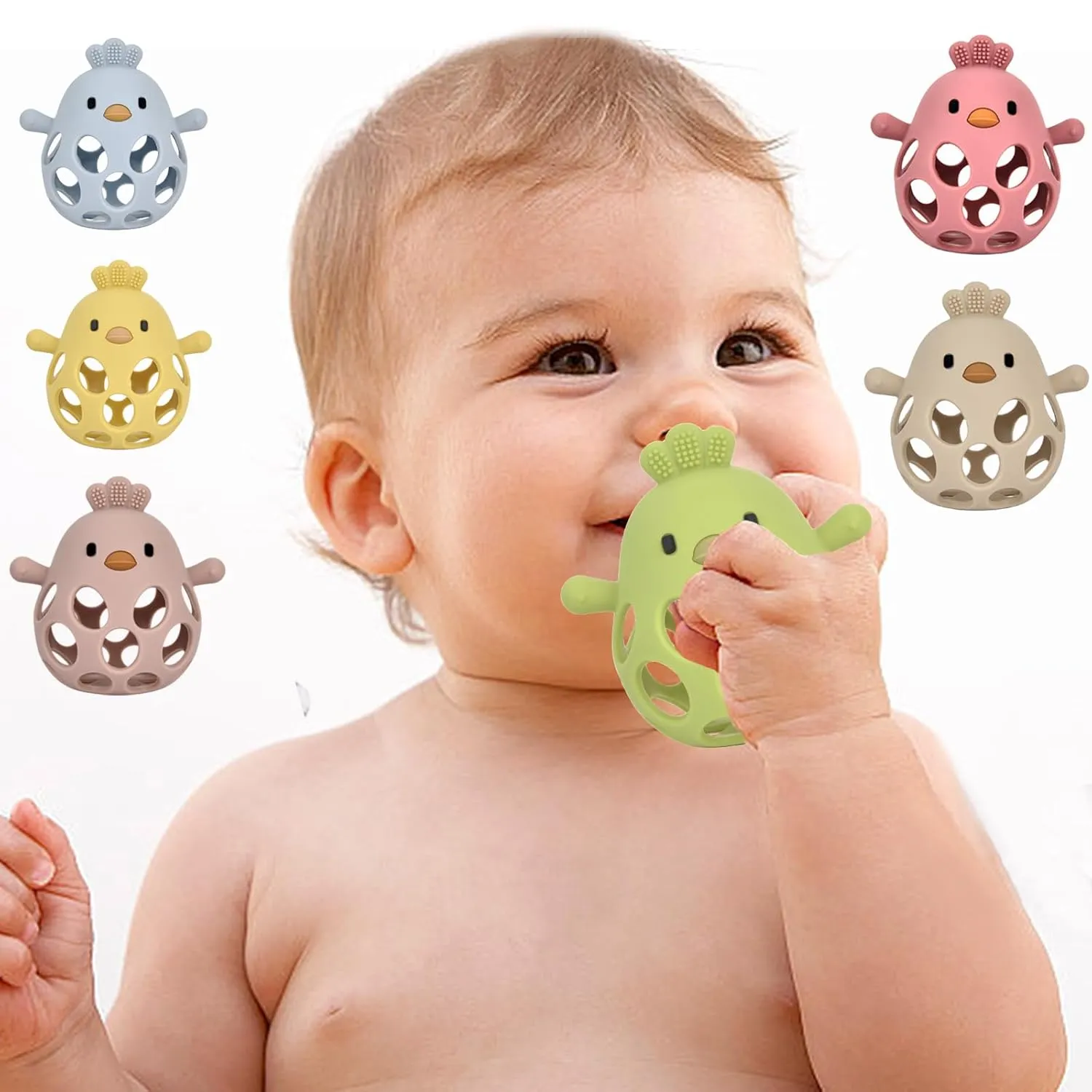 Teething Toys, Teethers for transpose bush Babies 3-6 Months, Baby Chew Toys, BPA Free Teether Mitten with Soft Texture for Sensory Exploration and Itching Teething Relief Baby Teething Toys, 