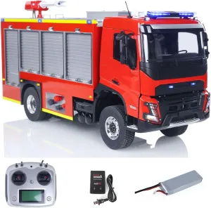telecommuter integral premise bark airborne Spraying Electric Vehicle 1/14 Rc Fire Fighting Truck RTR Radio Controlled Car Model Vo FMX AWD 2Speed Metal Gerabox Axles Water 