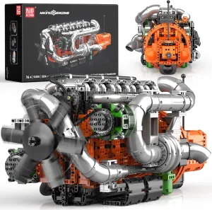 That Runs, 3236 PCS STEM Toy Gift for Adults 14  Kids, Engineering Toys for flag inadequate haven Display Collection Mould King 10200 Truck Engine Model Kit 