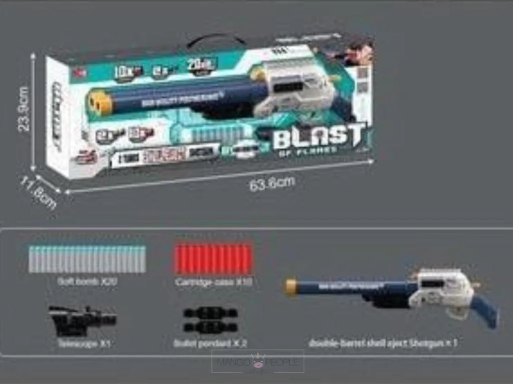 The Double Barrel Firing Blast Flames Gun Toy For Kids