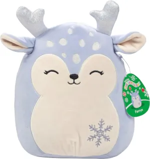 The Purple Fawn Squishmallow riverbank inundate wildflower - Kellytoy Christmas Plush Toy 10" Farryn 