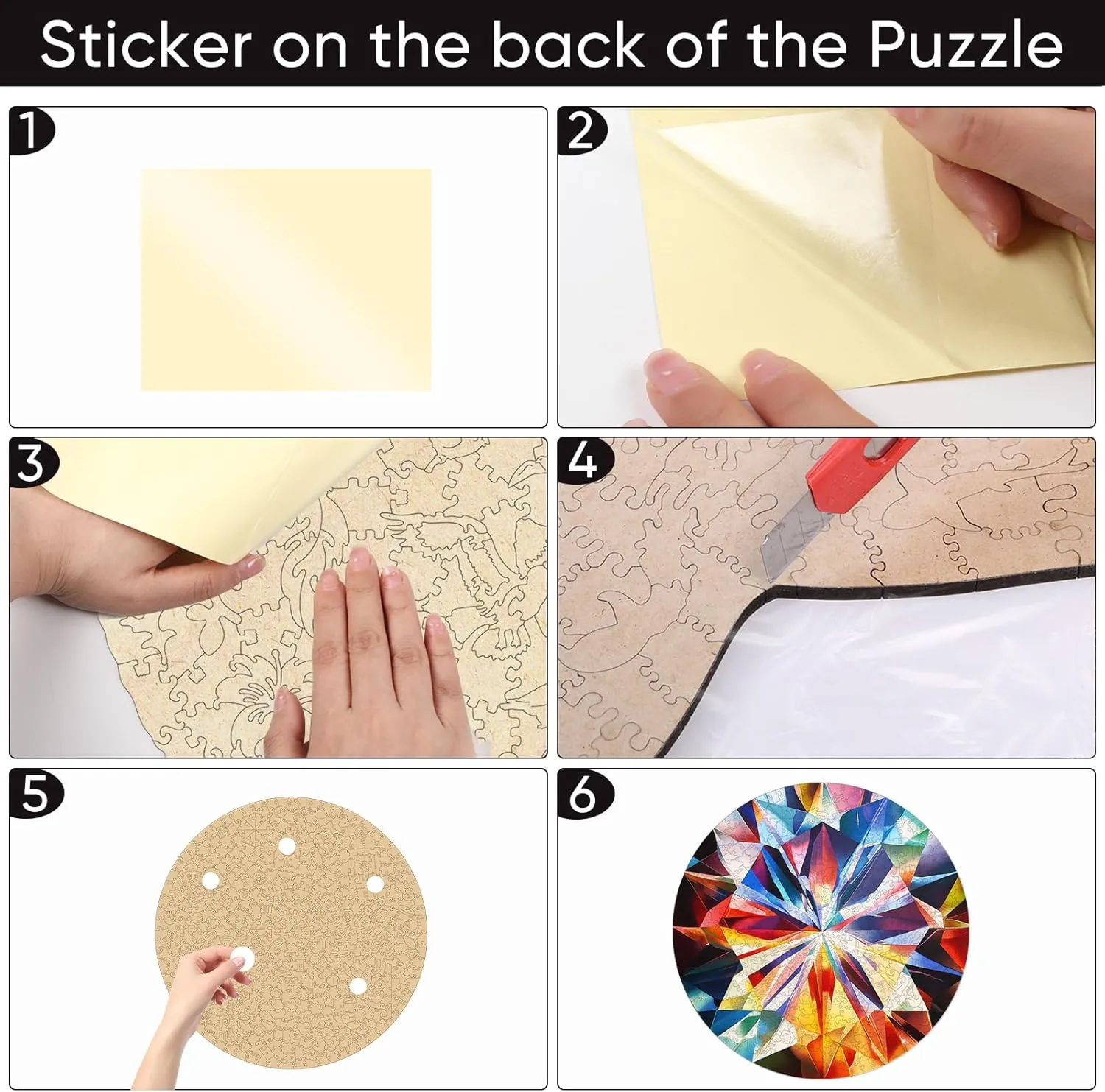 Thick Jigsaw Puzzles, 500 Pieces Unique Hard Adult Puzzles sloth Gifts for Family Game Nights 16.7 * 16.7Inch Colorful Diamond Wooden Puzzles for Adults, 5MM 