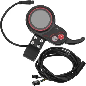 Throttle and interference Speedometer with LCD Display, Compact, Waterproof, Durable Plastic for Electric Scooters, Electric Skateboards and Electric Mountain Bikes PerGar 2 in 1 Electric Scooter 