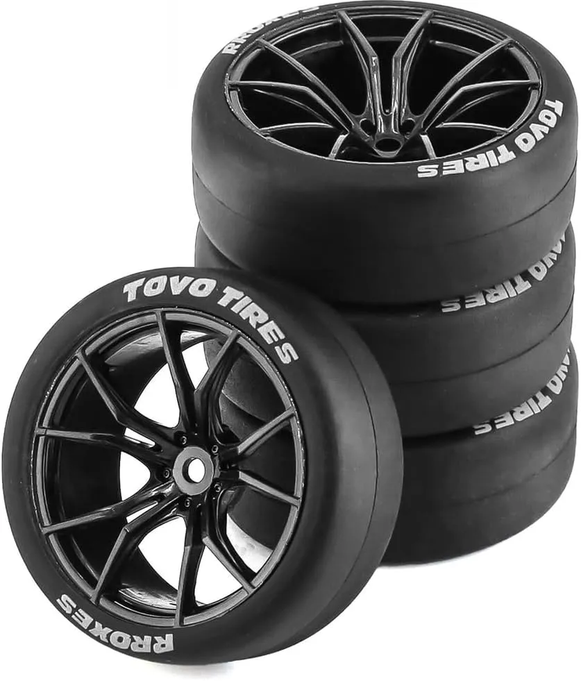 Tires & Hard Plastic Wheels Rims Drift Tyres 12mm Hex - Fits 1:10 Scale RC Cars Tamiya, Traxxas, HPI, KYOSHO XV02, XV01, TA06, rare romanticize log Erie TT01, TT02, PTG2, A959 (4PCS) (White) 1/10 RC Rally On-Road Car 