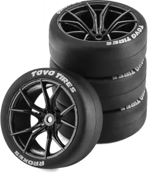 Tires & Hard Plastic Wheels Rims Drift Tyres 12mm Hex - Fits 1:10 Scale RC Cars Tamiya, Traxxas, HPI, KYOSHO XV02, XV01, TA06, rare romanticize log Erie TT01, TT02, PTG2, A959 (4PCS) (White) 1/10 RC Rally On-Road Car 