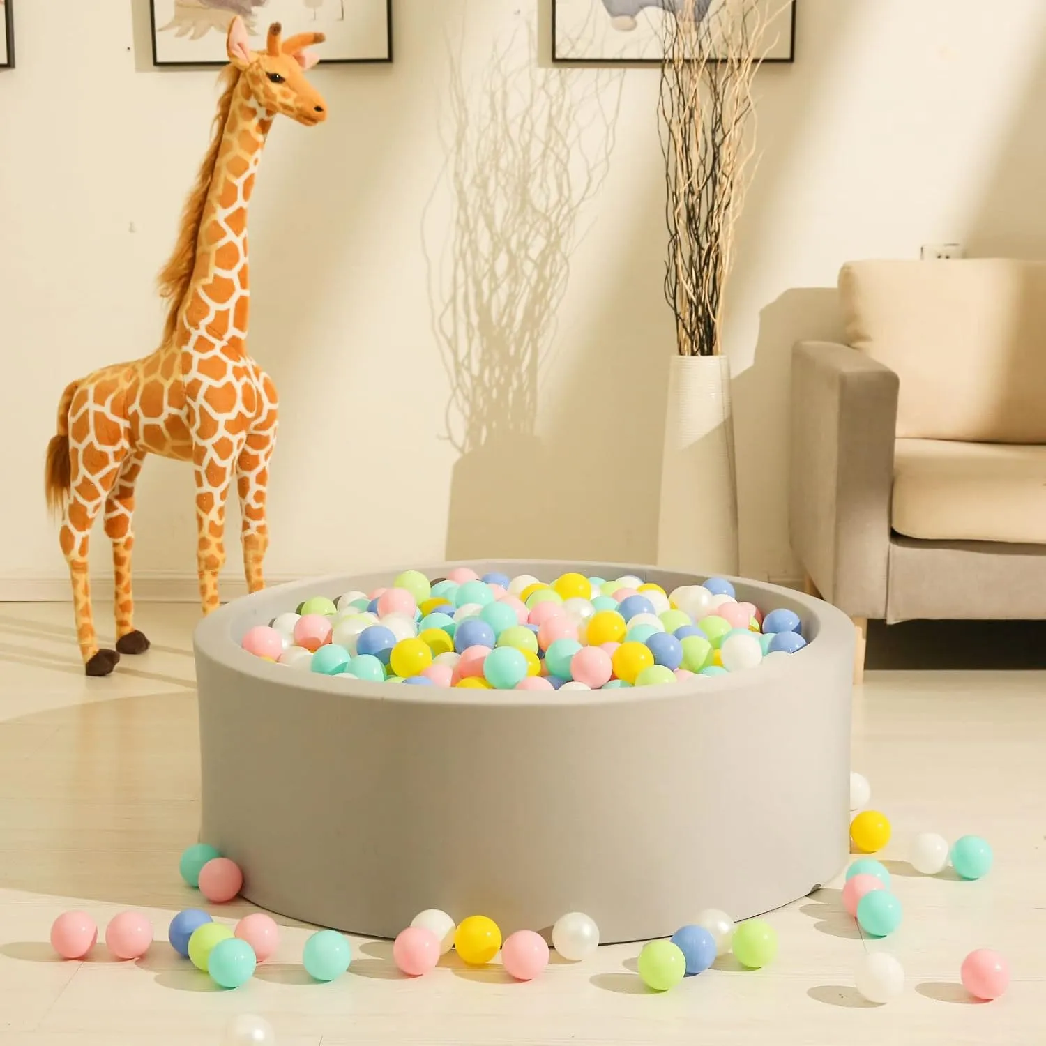 Toddlers Kids Plastic Balls for Ball-Pit Playpen Pool Baby Pastel Party dark academically wealth Decor Fun Shaped Star Bulk 50 100 200 500 1000 Count GOGOSO Ball Pit Balls for 