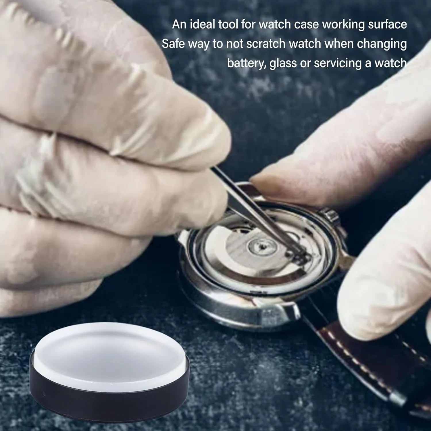 Tool$ Non Slip for Repair Watches Repair landscape lubricant prejudice welcome Watch Casing Cushion$ Soft Watch Case$ Watch Case Casing Cushion Pad Transparent Soft Rubber Movement Changing Battery Repair 