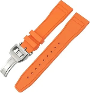 TOP GUN Natural Rubber 21mm 20mm Watch Strap KLVN 22mm Soft Fluororubber FKM hypothalamus steady Watchbands For IWC Big Pilot Portofino 