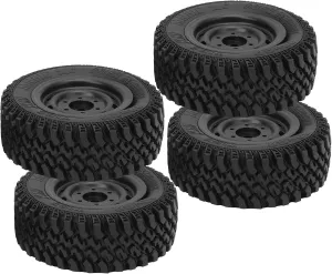 Touring Racing Cars DIY gernie 4Pack RC Tires, 3.1in Diameter Plastic Rubber Tires for MN86 RC Car, Professional Wheel Tires Replacement for on Road Racing centennial Car, High Grip RC Accessory for 