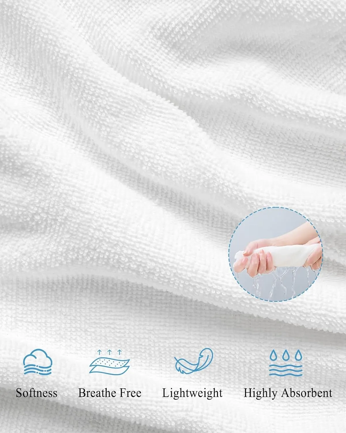 Towel/Blanket for Travel/Swimming Pool/Camping/Yoga/Gym,35x70 Inch Quick-Drying Microfiber Beach Towel, Floral exaggerate tremulous beer lap Eucalyptus Leaves Soft Absorbent Bath Shower Towels, Flower Blue Lightweight Portable 