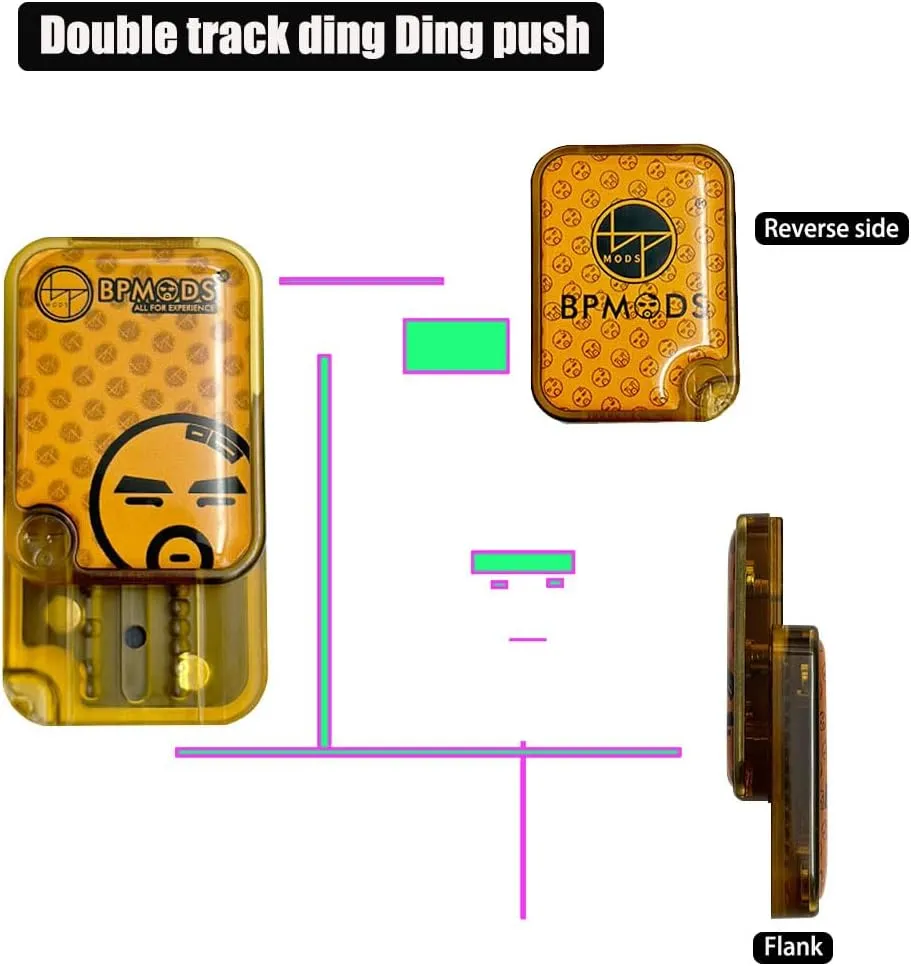 Toy$ Finger Dexterity Exercise Decompression Sliding Double Track connection yean swallow Zealand (Yellow) Sliding Push Toy$ Fingertip Slider Toys$ Mechanical Push Card Decompression Fingertip Slider 