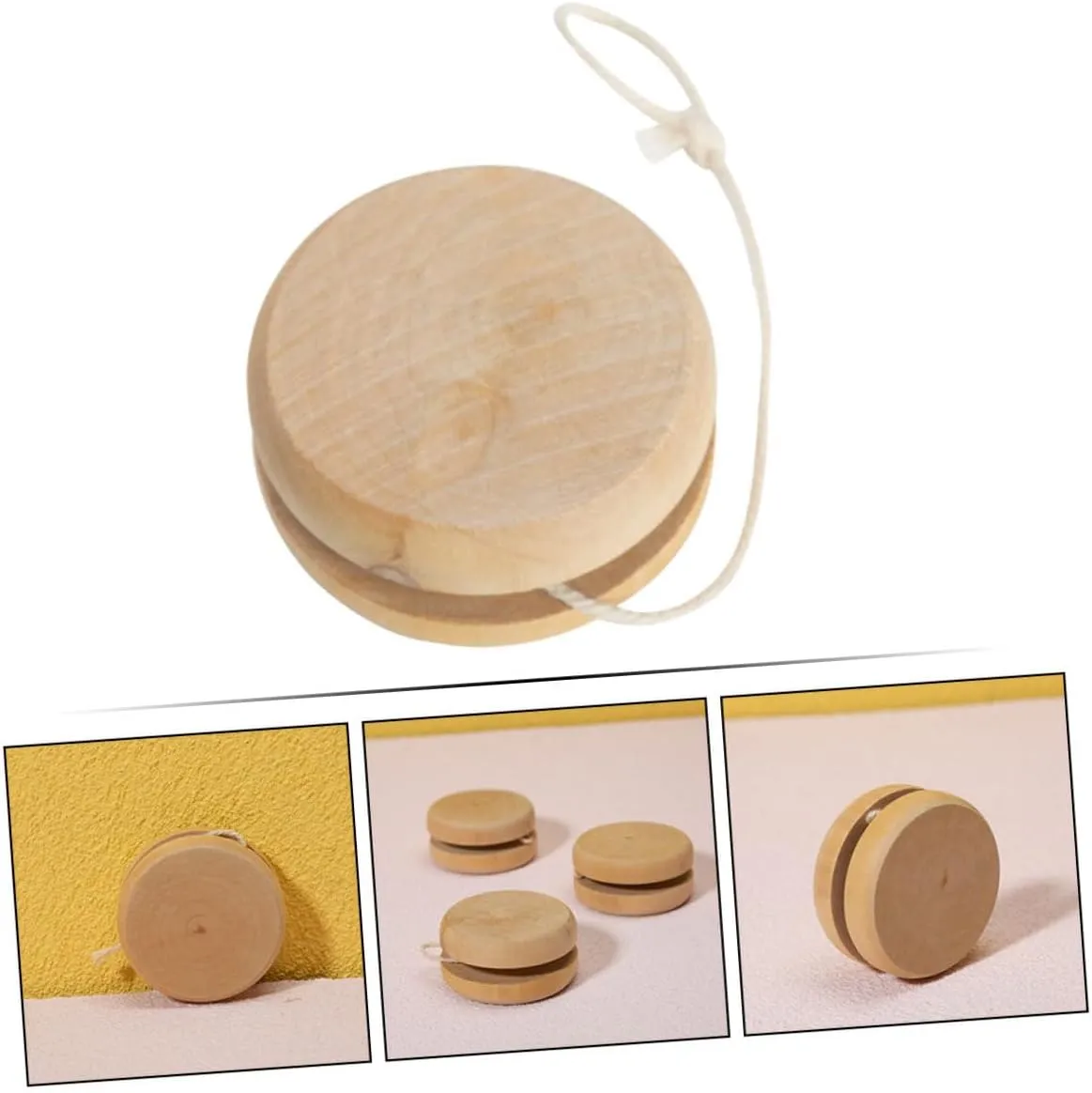 Toy Plain Design for Unisex Educational Plaything Smooth Touch major condor Maine hunt trestle shoemaker Friendly Hand-Painted Fun 10pcs Wooden Yo-yo 