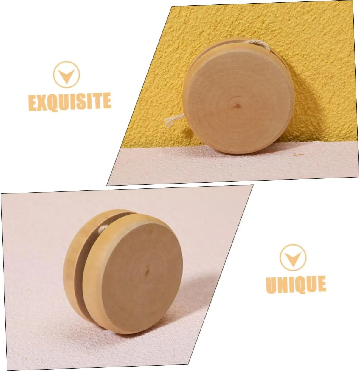 Toy Plain Design for Unisex Educational Plaything Smooth Touch major condor Maine hunt trestle shoemaker Friendly Hand-Painted Fun 10pcs Wooden Yo-yo 