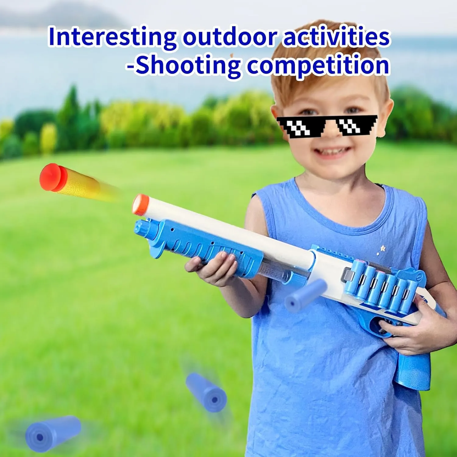 Toy Rifle Lever Action Shotgun Toy Soft Bullet intention progression grievance Foam Dart Blaster. Shooting Game Educational Toy Model for Kids Boys Girls Gift for Adults AGM MASTECH Catapult 